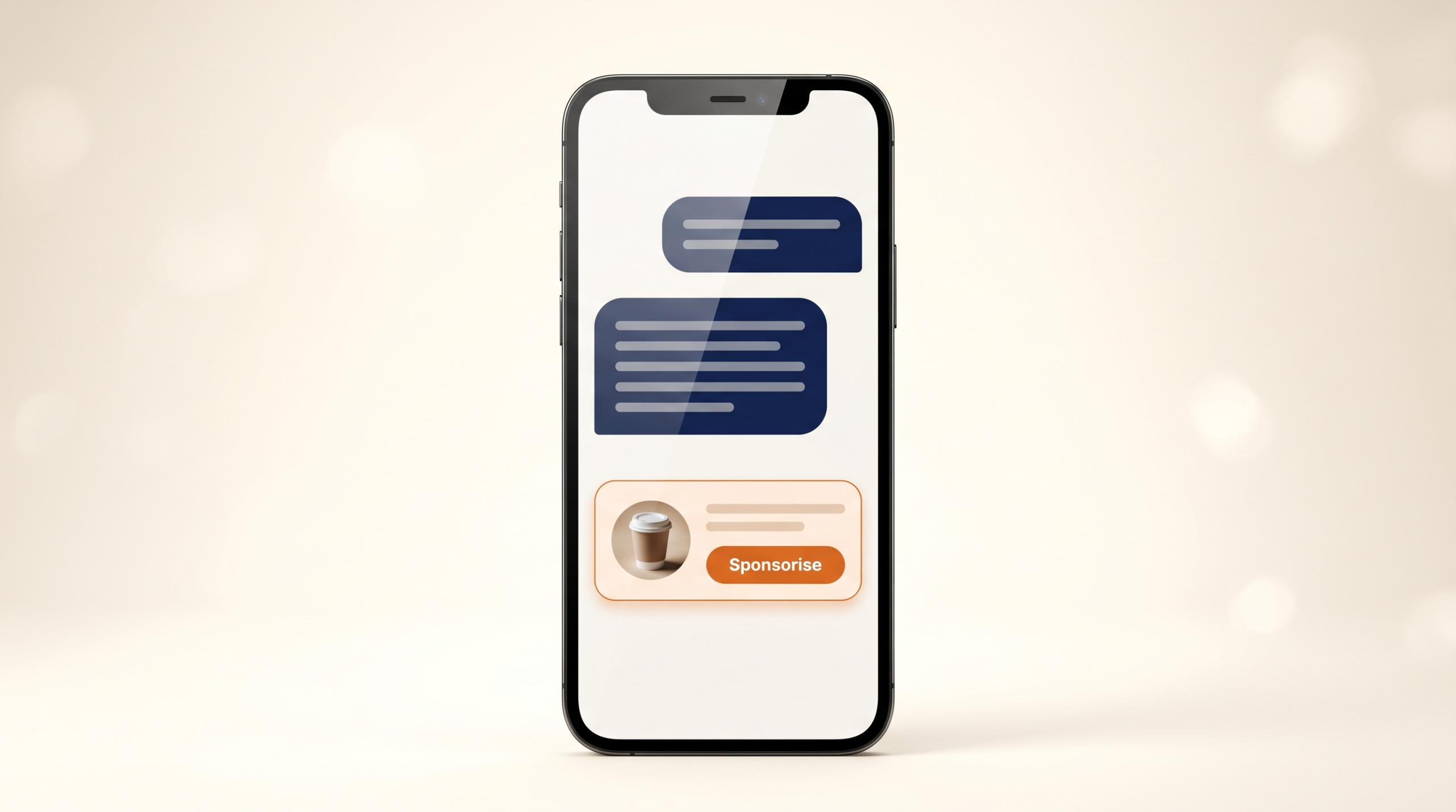 Publicité sur ChatGPT : encart sponsorisé affiché sous une réponse de l'assistant IA sur smartphone